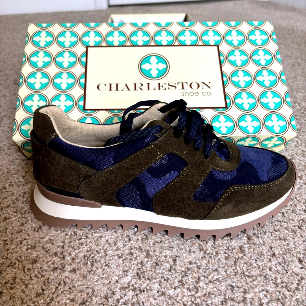 NIB Charleston shoe co navy and olive sneakers